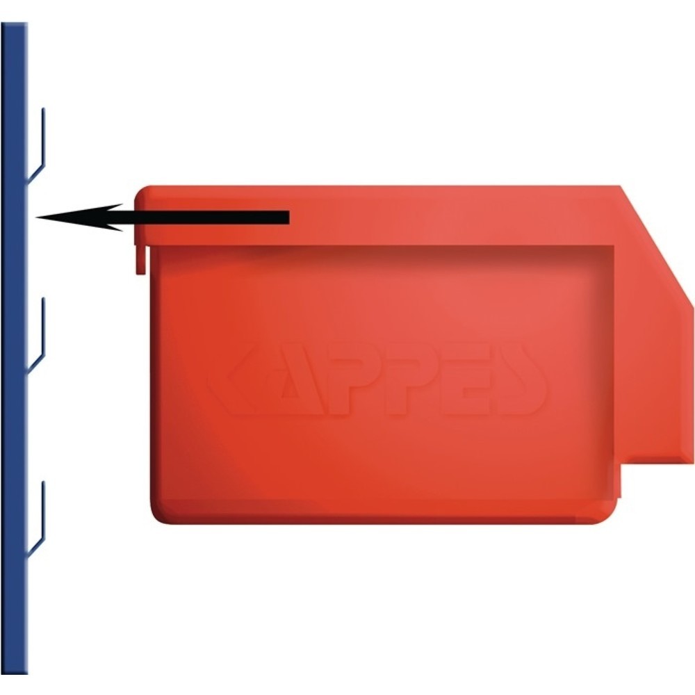 Produktabbildung Nr. 2: Kappes Sichtlagerkasten, PE rot, L230xB140xH130mm