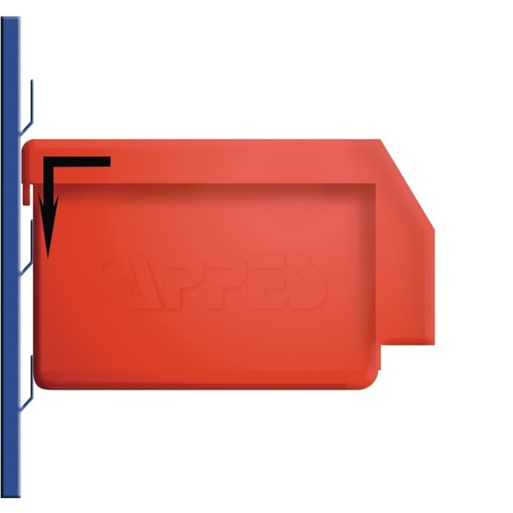 Produktabbildung Nr. 3: Kappes Sichtlagerkasten, PE rot, L230xB140xH130mm