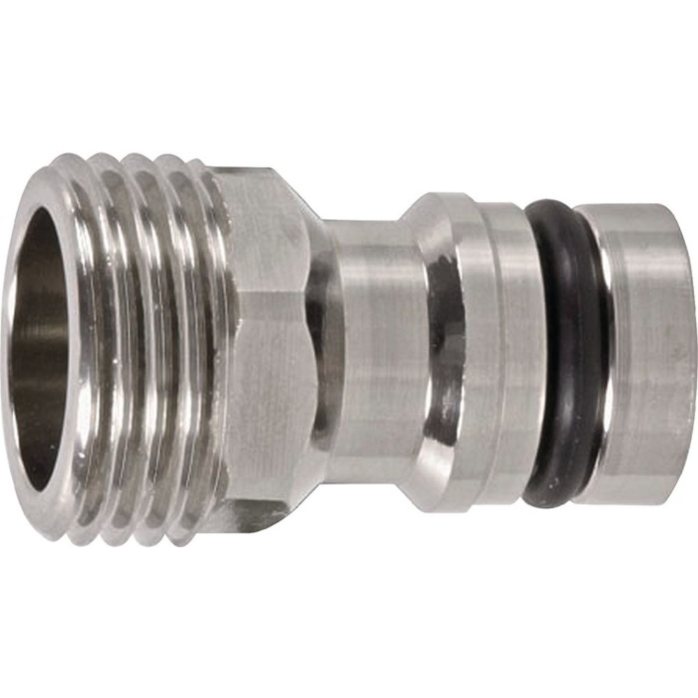 Produktabbildung: KARASTO Gerätestecker GEKA plus-Stecksystem, Messing vernickelt, SB, Aussengewinde 1/2 ″