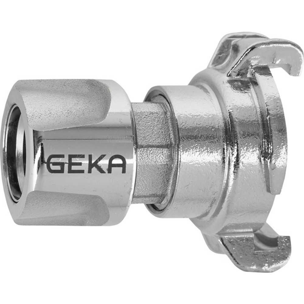 Illustration du produit: KARASTO Übergangsstück GEKA plus-Stecksystem, Messing vernickelt, Klaue und Steckbuchse