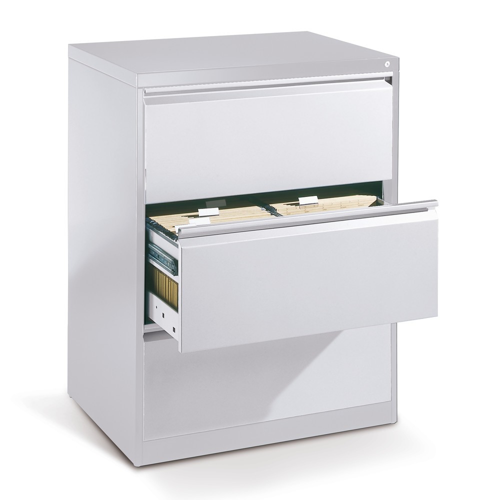 Produktabbildung Nr. 2: C+P Kartei- und Hängeregistraturschrank, 2-bahnig, 4 Schubladen, lichtgrau
