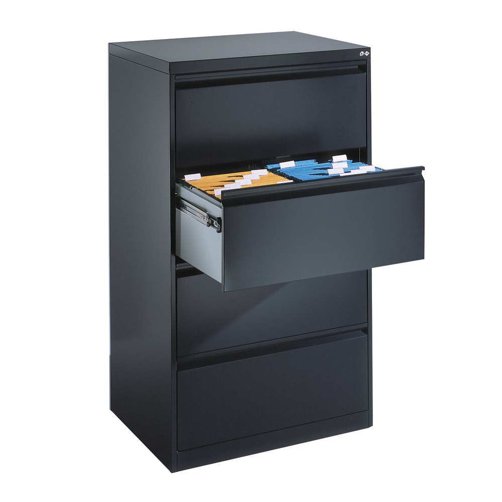 Produktabbildung Nr. 5: C+P Kartei- und Hängeregistraturschrank, 2-bahnig, 4 Schubladen, lichtgrau