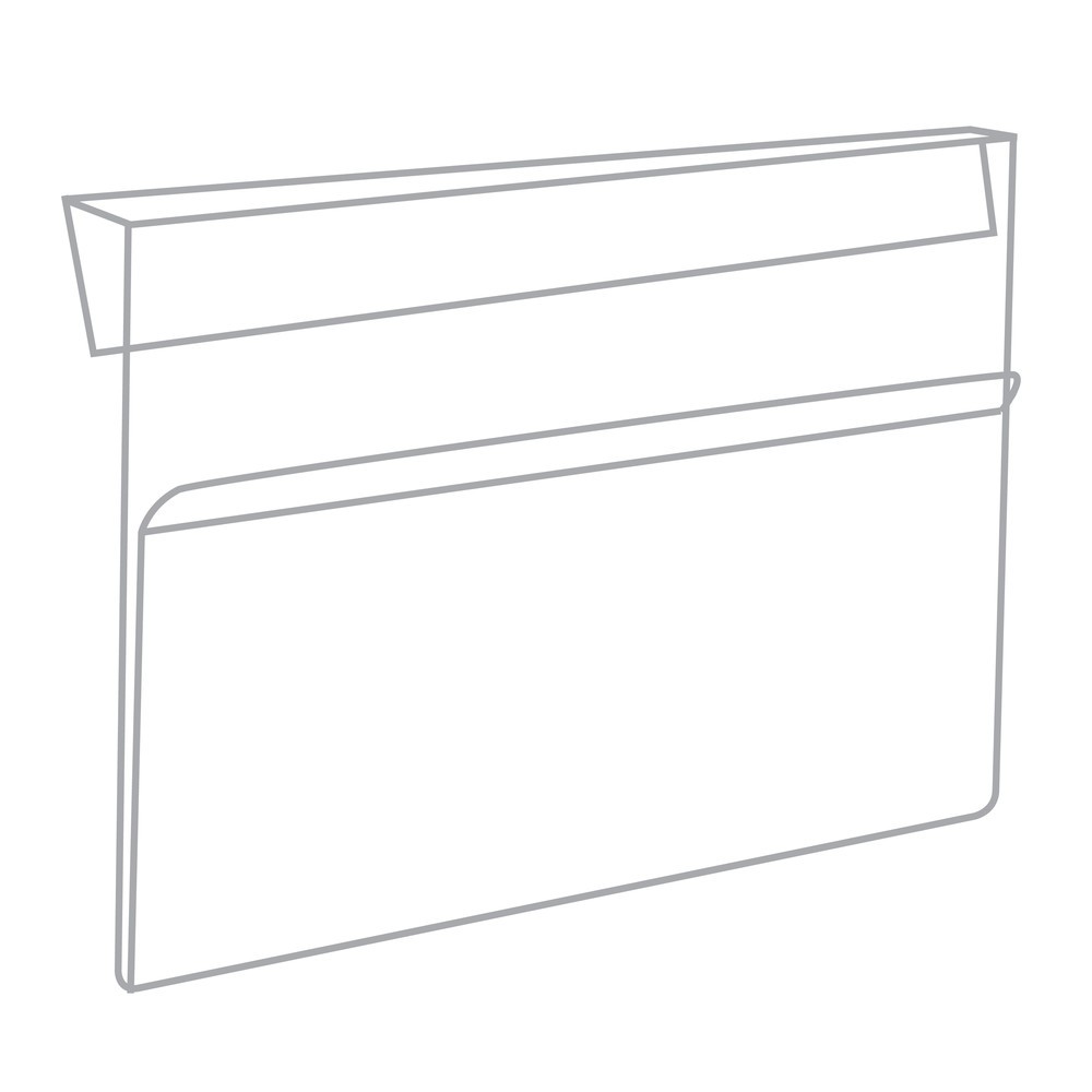 Produktabbildung Nr. 2: Kennzeichnungstasche für Aufsatzrahmen, 100 Stk/VE, DIN A5, Einschub oben, transparent