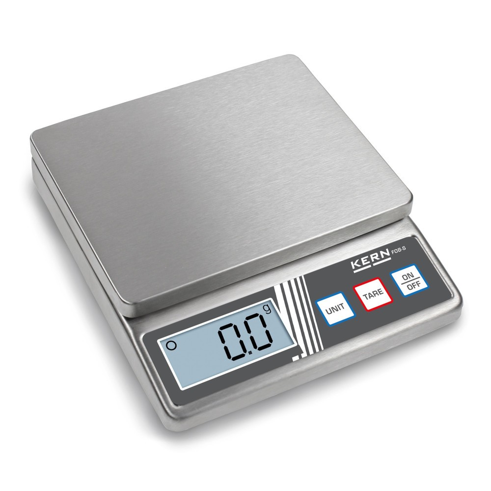 Illustration du produit: KERN Balance de comptoir en acier inoxydable FOB 500-1S, plage de pesée max. 0,5 kg