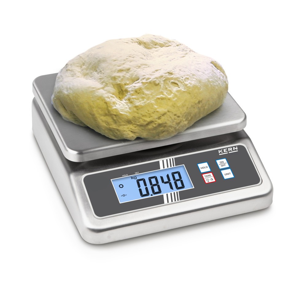 Produktabbildung Nr. 2: KERN Edelstahl-Tischwaage FOB 10K-3NL, Schutzklasse IP 67, Wägebereich max. 8/15 kg