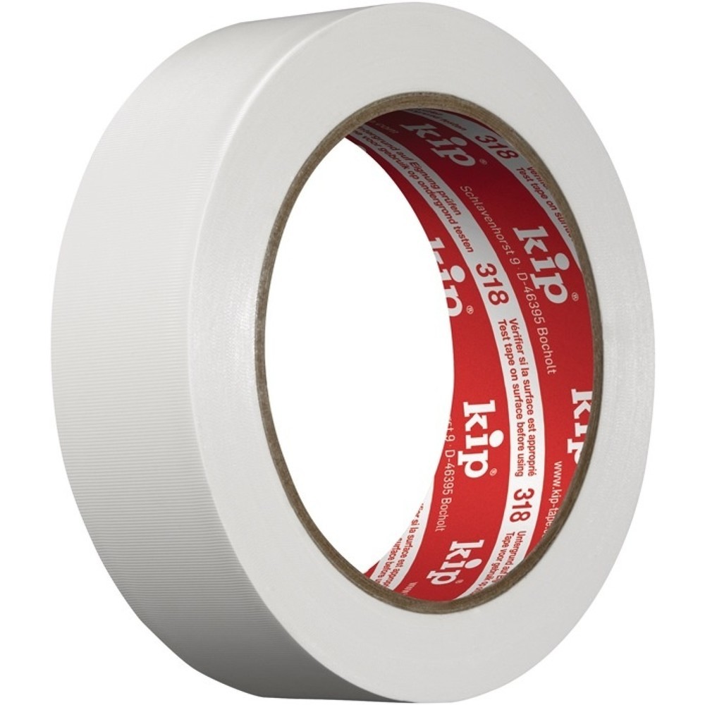 Produktabbildung: KIP PVC Schutzband 318, Länge 33 m Breite 30 mm, weiss, Rolle