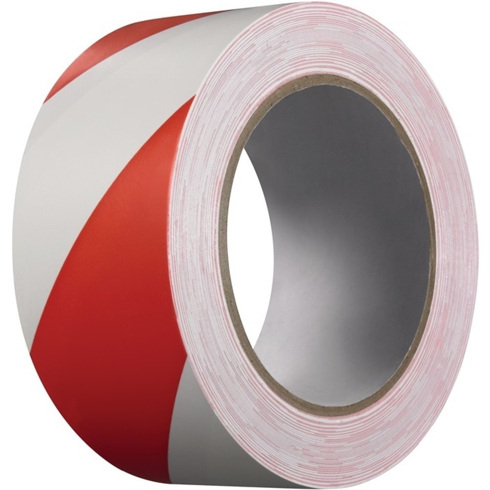 Produktabbildung: KIP Warnband Extra 339, rot/weiss, PVC, Rolle, Länge 33 m Breite 50 mm