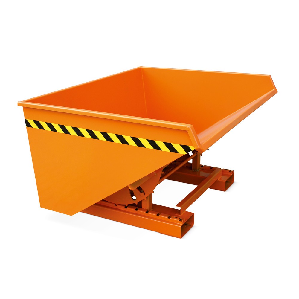 Produktabbildung: Eichinger® Kippbehälter mit Abrollmechanik, lackiert, reinorange, 1.250 l