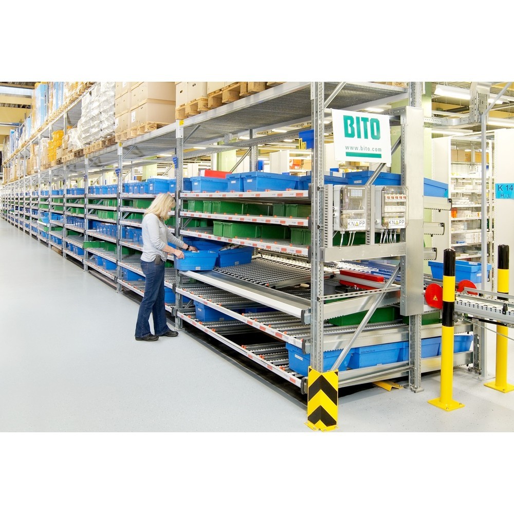 Produktabbildung Nr. 2: Kit complet de rayonnages dynamiques pour marchandises Bito, HxlxP 2.000 x 1.470 x 1.300 mm, statique, niveaux d'avance coudés