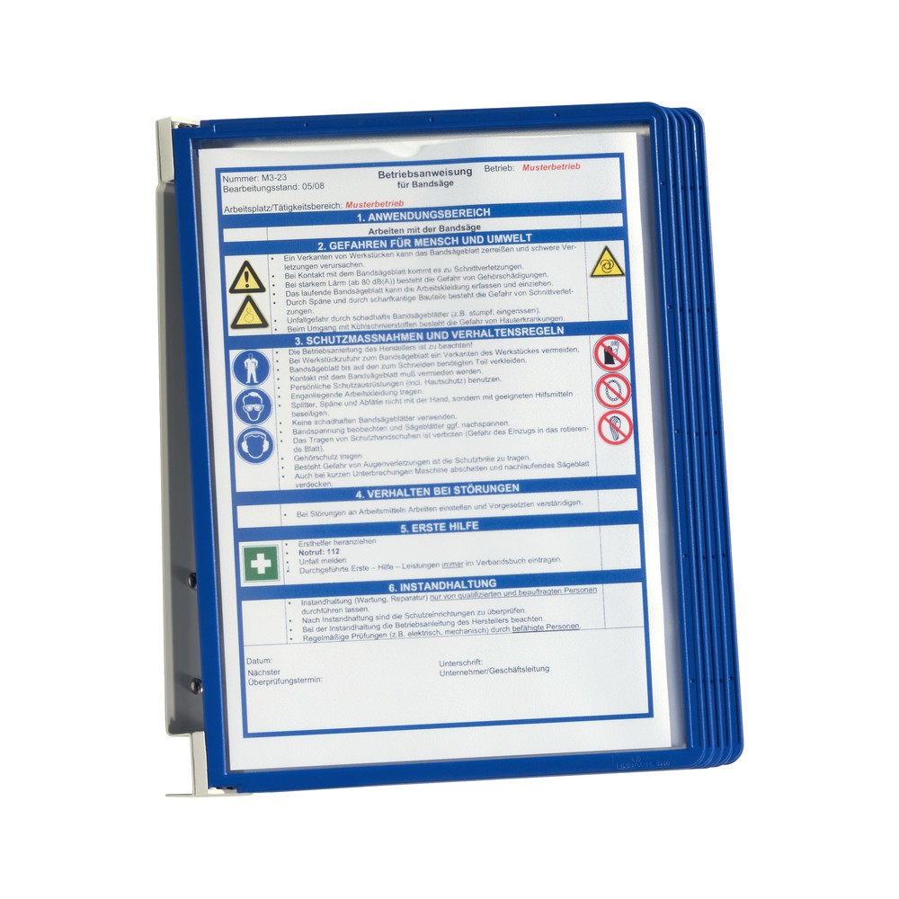 Produktabbildung Nr. 3: Kit complet de supports muraux Vario®, 5 pochettes transparentes, rouge