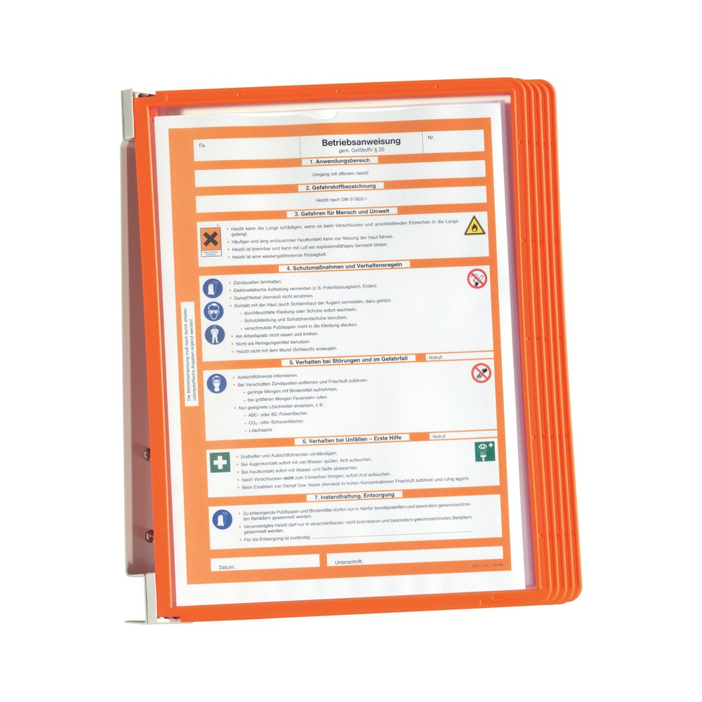 Produktabbildung Nr. 4: Kit complet de supports muraux Vario®, 5 pochettes transparentes, rouge