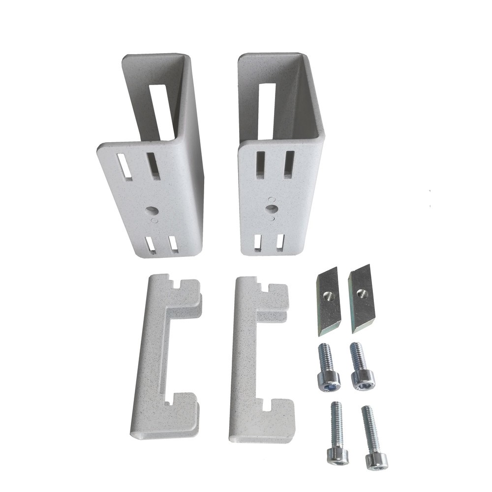 Illustration du produit: Kit d'adaptation TRESTON pour bras pivotants sur montants perforés et profilés de montage en C
