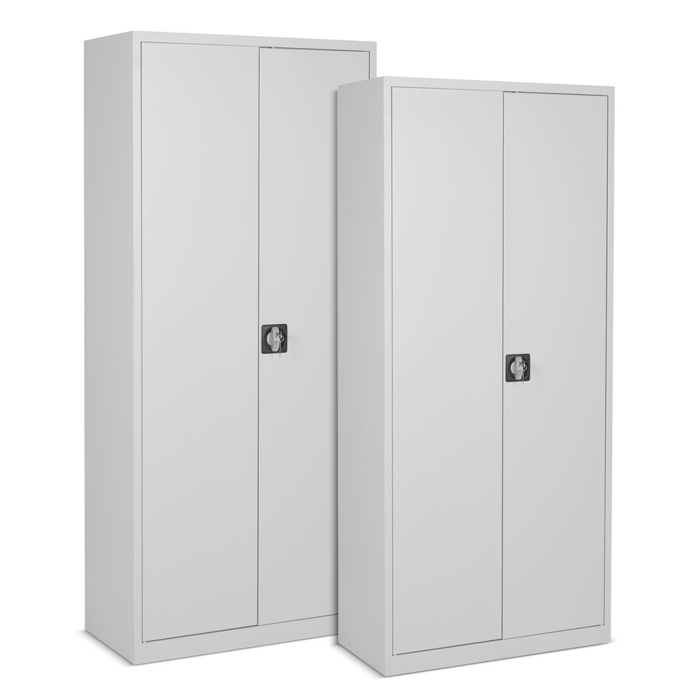 Illustration du produit: Lot d’armoires à portes battantes HEMMDAL, 4,5 + 5 HC, HxlxP 1 800 x 800 x 380 mm + 1 950 x 920 x 420 mm, tablettes laquées
