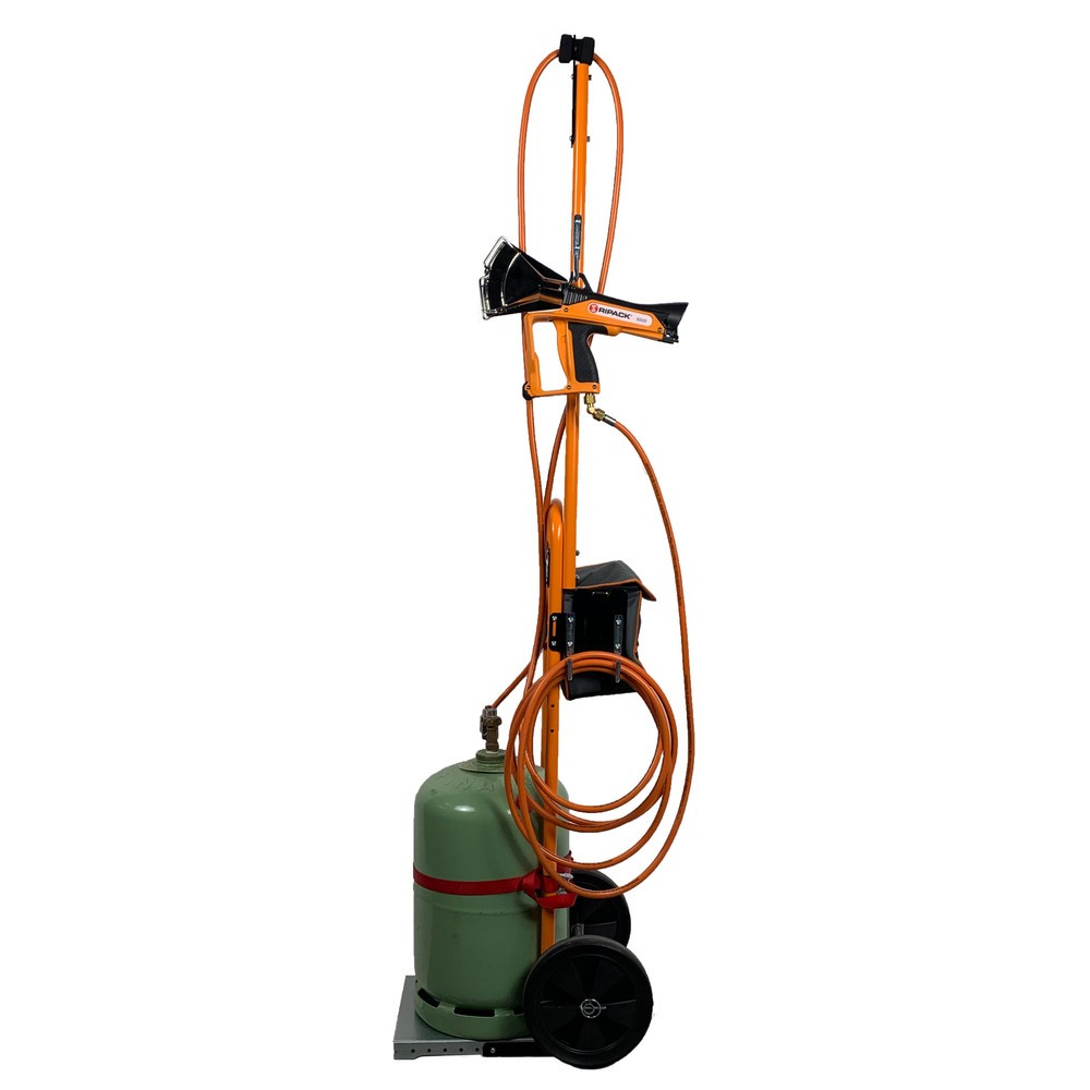 Illustration du produit: Chariot porte-bouteille de gaz pour pistolet de rétraction RIPACK® 3000, orangé jaune