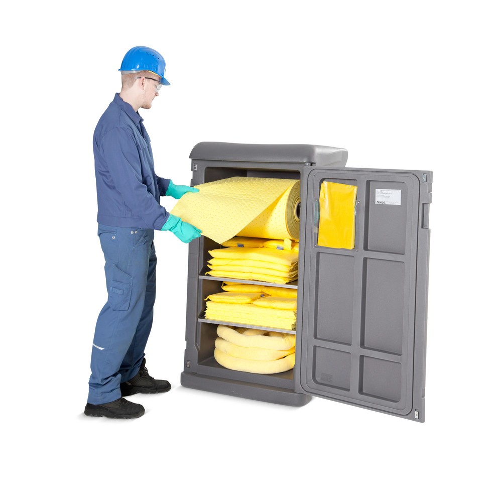 Illustration du produit: Kit d’urgence en caddy, produits chimiques, capacité d’absorption 179 l