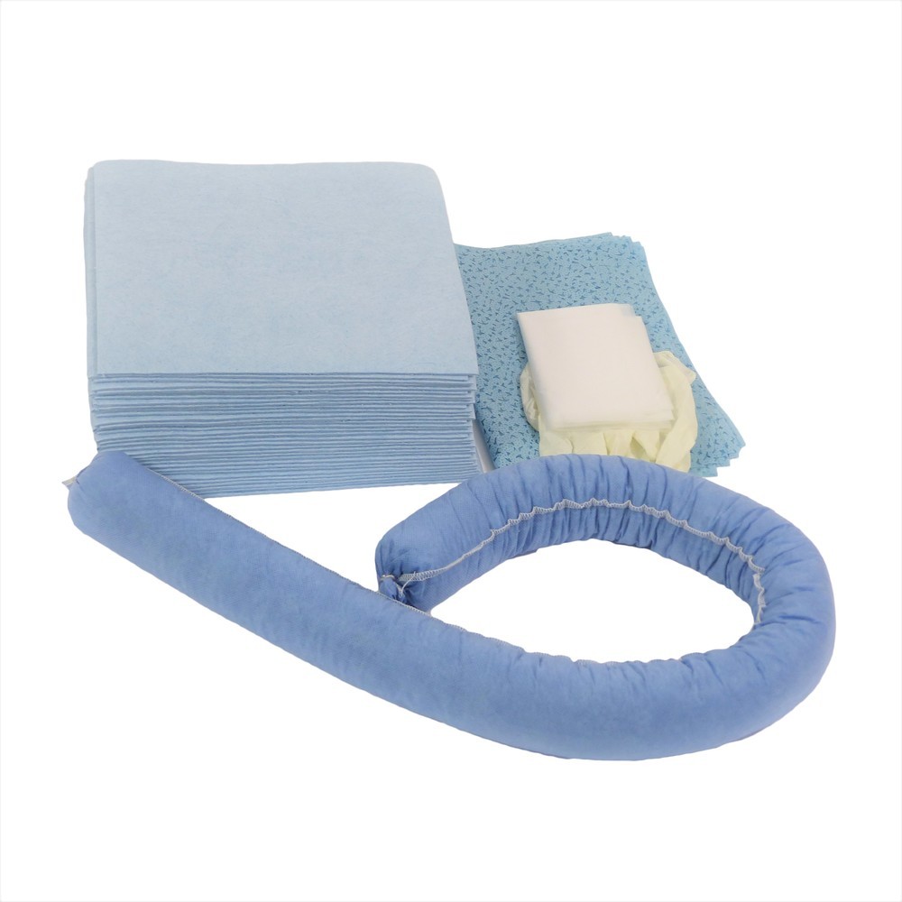 Produktabbildung Nr. 2: Kit d'urgence dans un sac en PVC, huile, capacité d'absorption 20 l, bleu