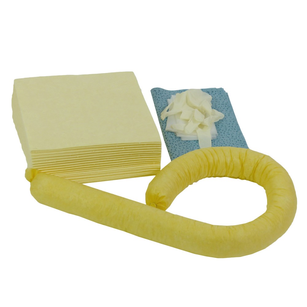 Produktabbildung Nr. 2: Kit d'urgence dans un sac en PVC, produits chimiques, capacité d'absorption 20 l, jaune