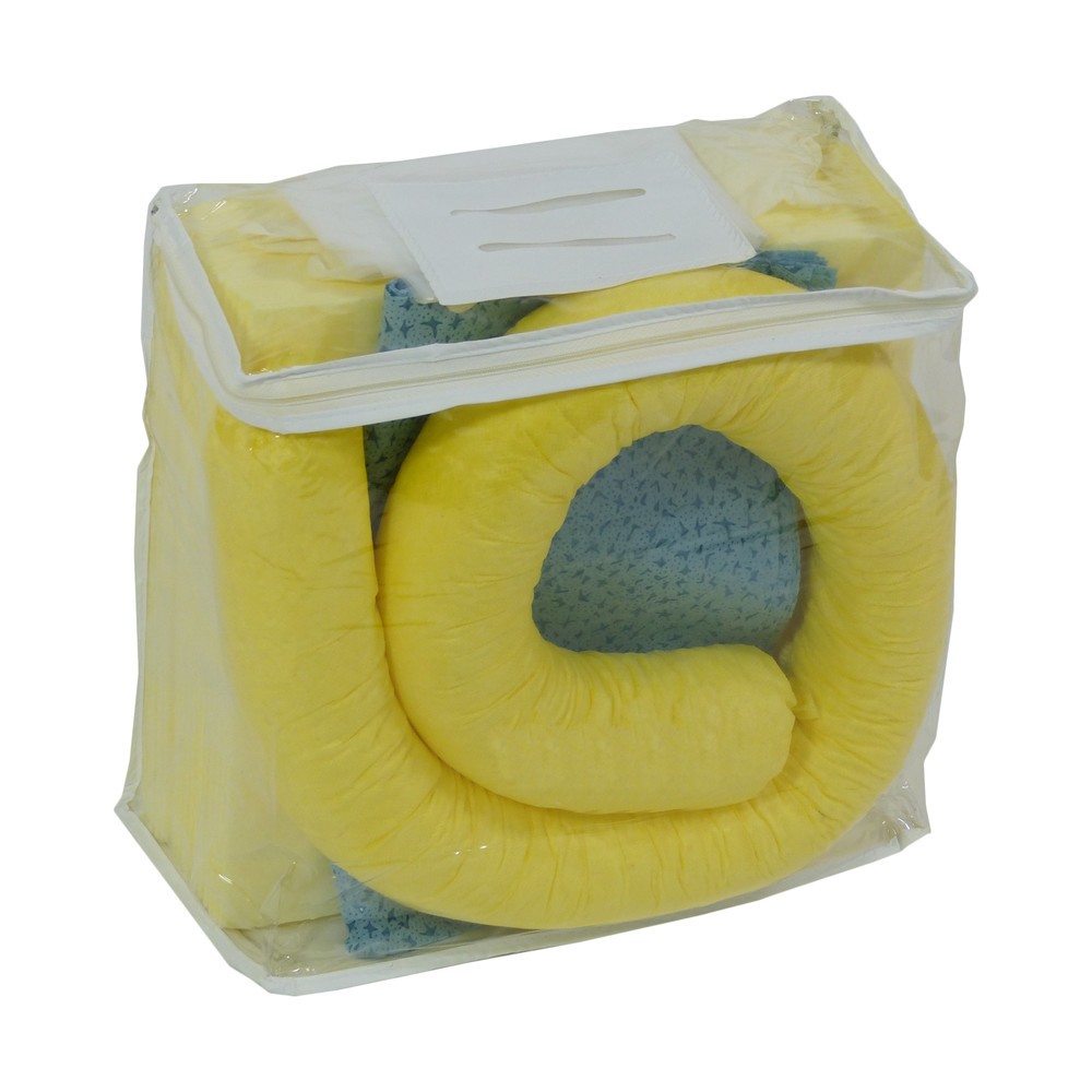 Illustration du produit: Kit d'urgence dans un sac en PVC, produits chimiques, capacité d'absorption 20 l, jaune
