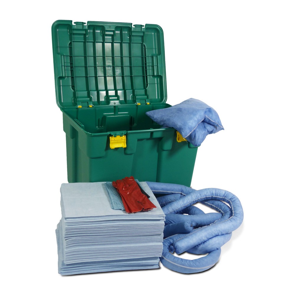 Produktabbildung Nr. 2: Kit d’urgence, benne à roulettes Huile, contenance 150 l, bleue