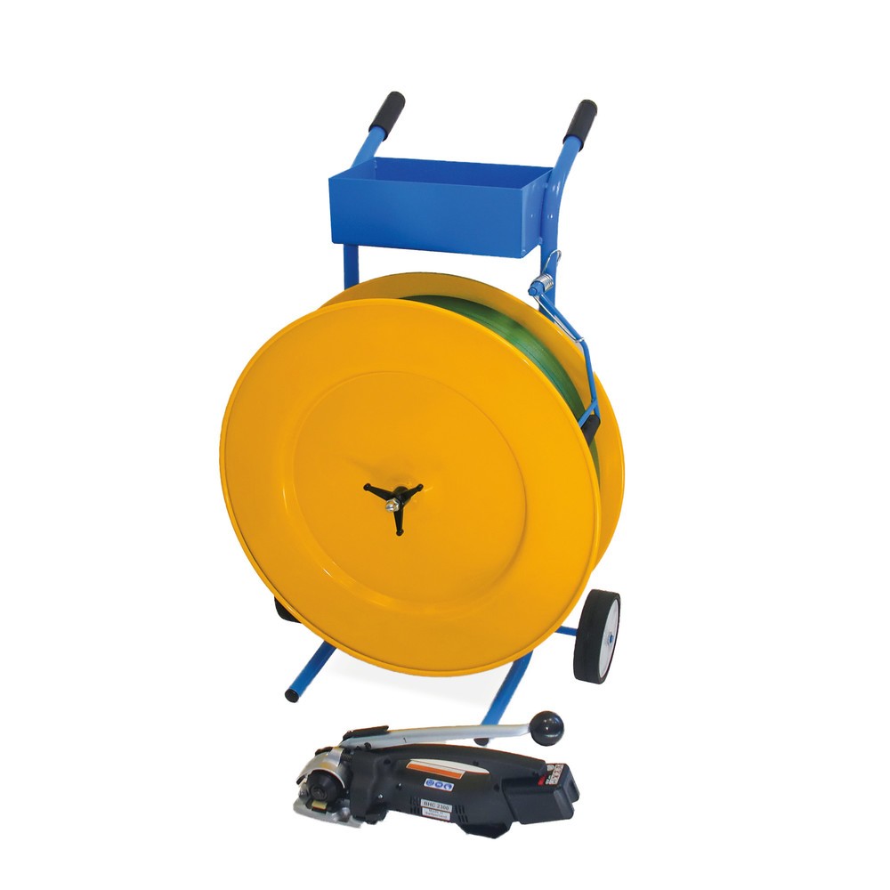 Illustration du produit: Kit de cerclage Confort pour feuillard PET, utilisation prolongée, pour largeur de feuillard 13 mm