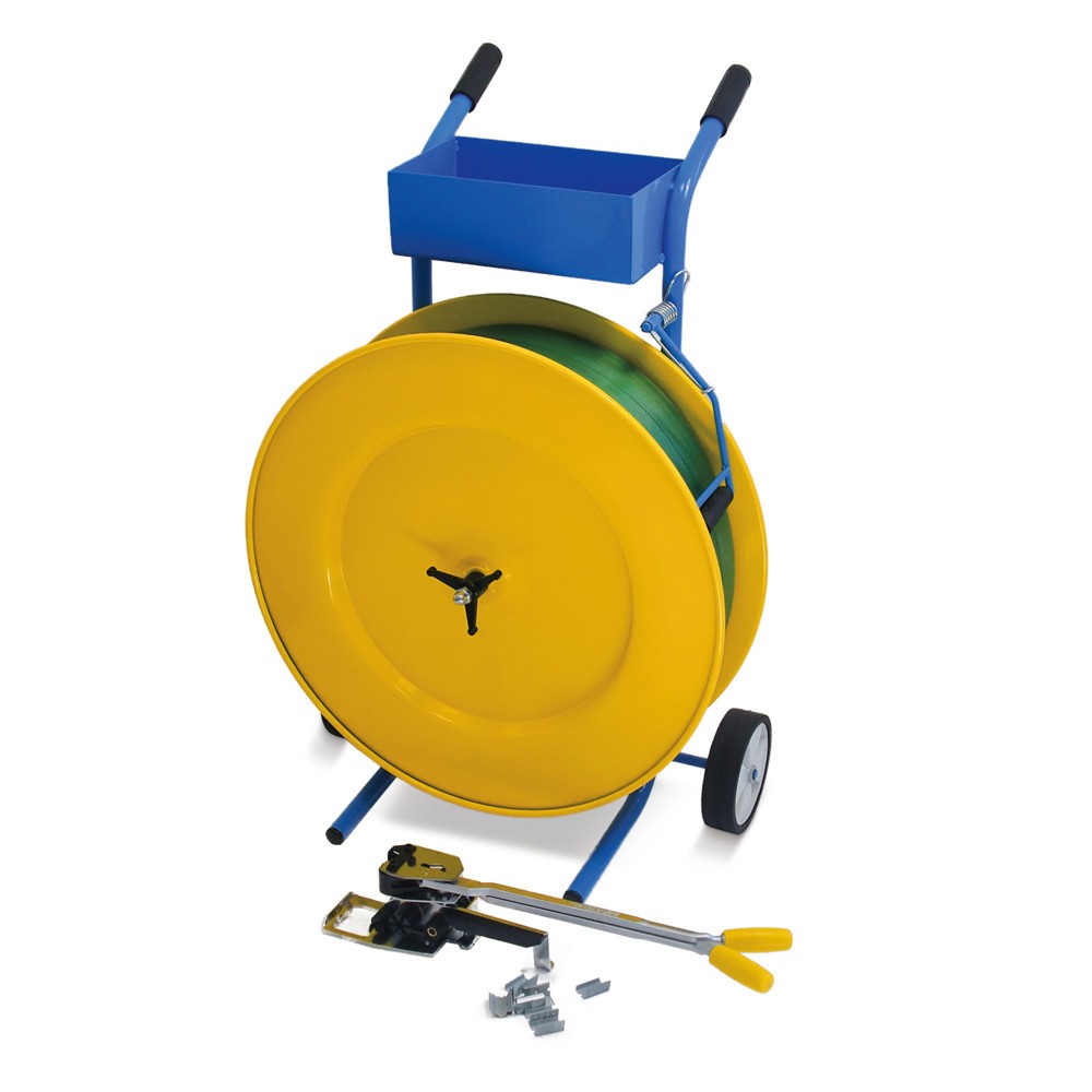 Illustration du produit: Kit de cerclage Standard pour feuillard en PET, utilisation fréquente, pour largeur de feuillard 16 mm