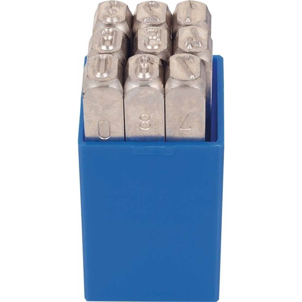 Illustration du produit: Jeu de chiffres à frapper 330 9 pièces chiffres 0-9 H. police d’écriture 2,5 mm