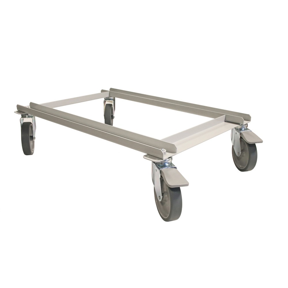 Illustration du produit: Jeu de roulettes pour systèmes de rangement à tiroirs 870 x 605 x 410 mm, 4 roulettes de direction, 2 avec dispositif de blocage des roues