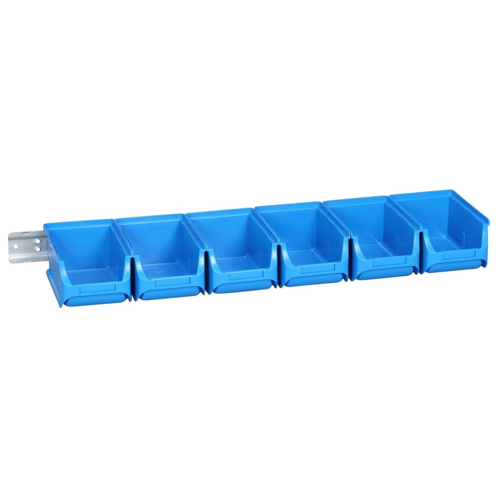 Produktabbildung Nr. 1: Kit de bacs à bec avec rails de maintien, 10 bacs bleus taille 2