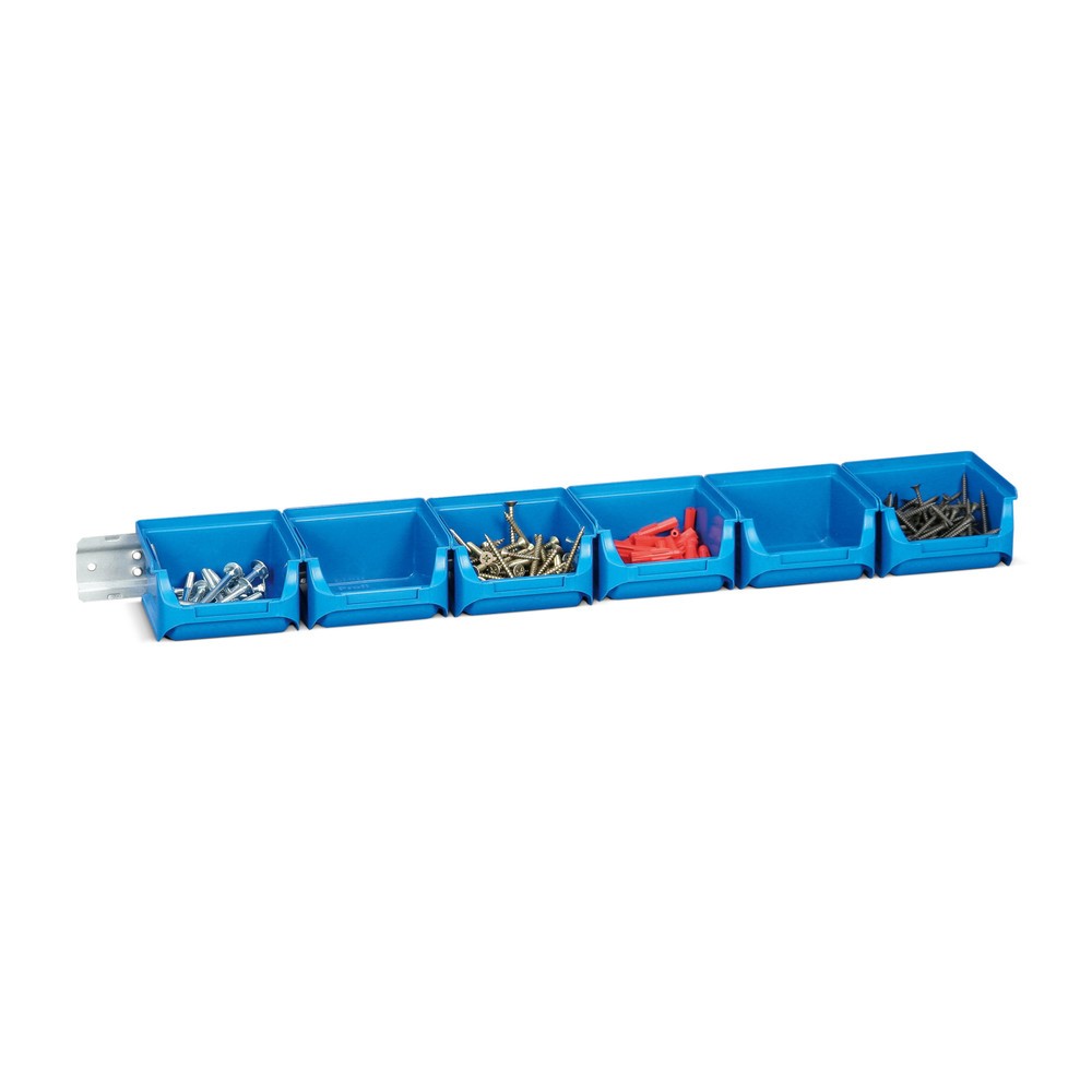 Produktabbildung Nr. 1: Kit de bacs à bec avec rails de maintien, 6 bacs bleus taille 1