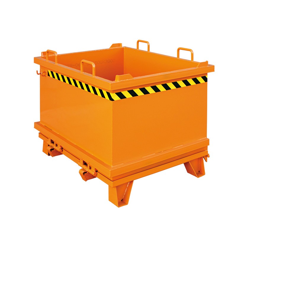 Produktabbildung: Eichinger® Klappbodenbehälter mit Zugseil, Volumen 0,3 m³, reinorange