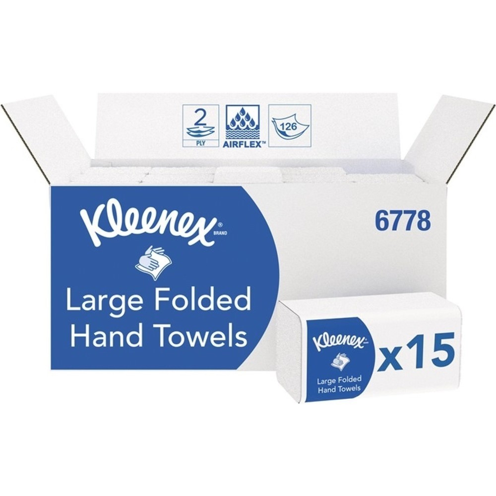 Produktabbildung: KLEENEX Falttuch KLEENEX® 6778 2-lagig weiss