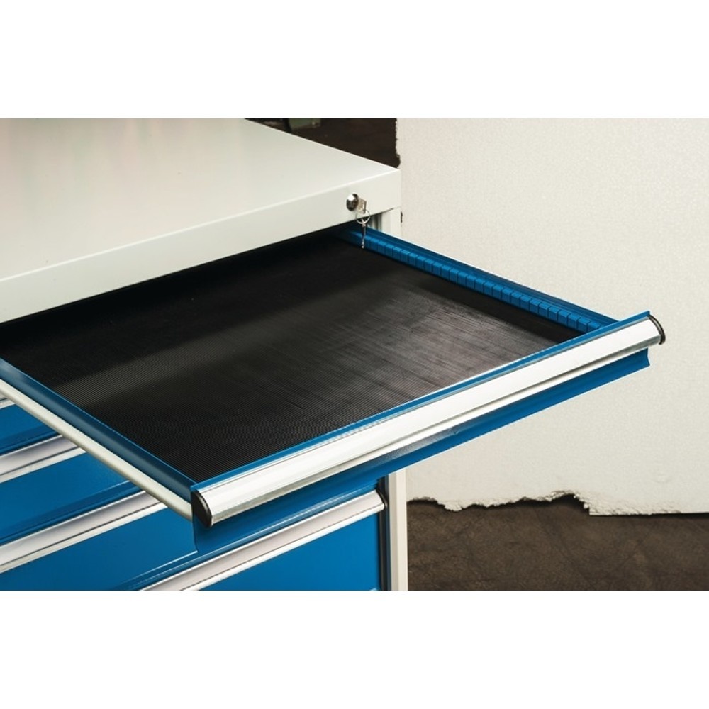 Illustration du produit: KLW-LUTZ BETRIEBSEINRICHTUNGEN Insert en caoutchouc pour tiroirs, pour largeur d'armoire 572 mm, noir, pour tiroirs H 50 - 175 mm
