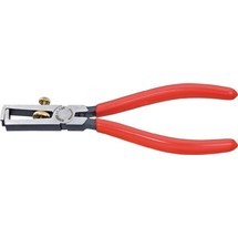 KNIPEX Abisolierzange, schwarz atramentiert mit Kunststoffüberzug