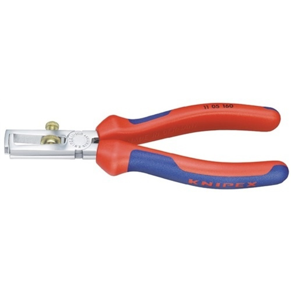 Produktabbildung: Abisolierzange L.160mm verchr.2K-Hülle m.Öffnungsfeder KNIPEX