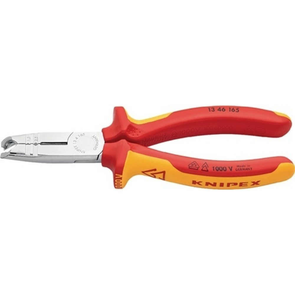 Produktabbildung: Abmantelungszange DIN ISO 5746 L.165mm verchr.2K-Hülle KNIPEX
