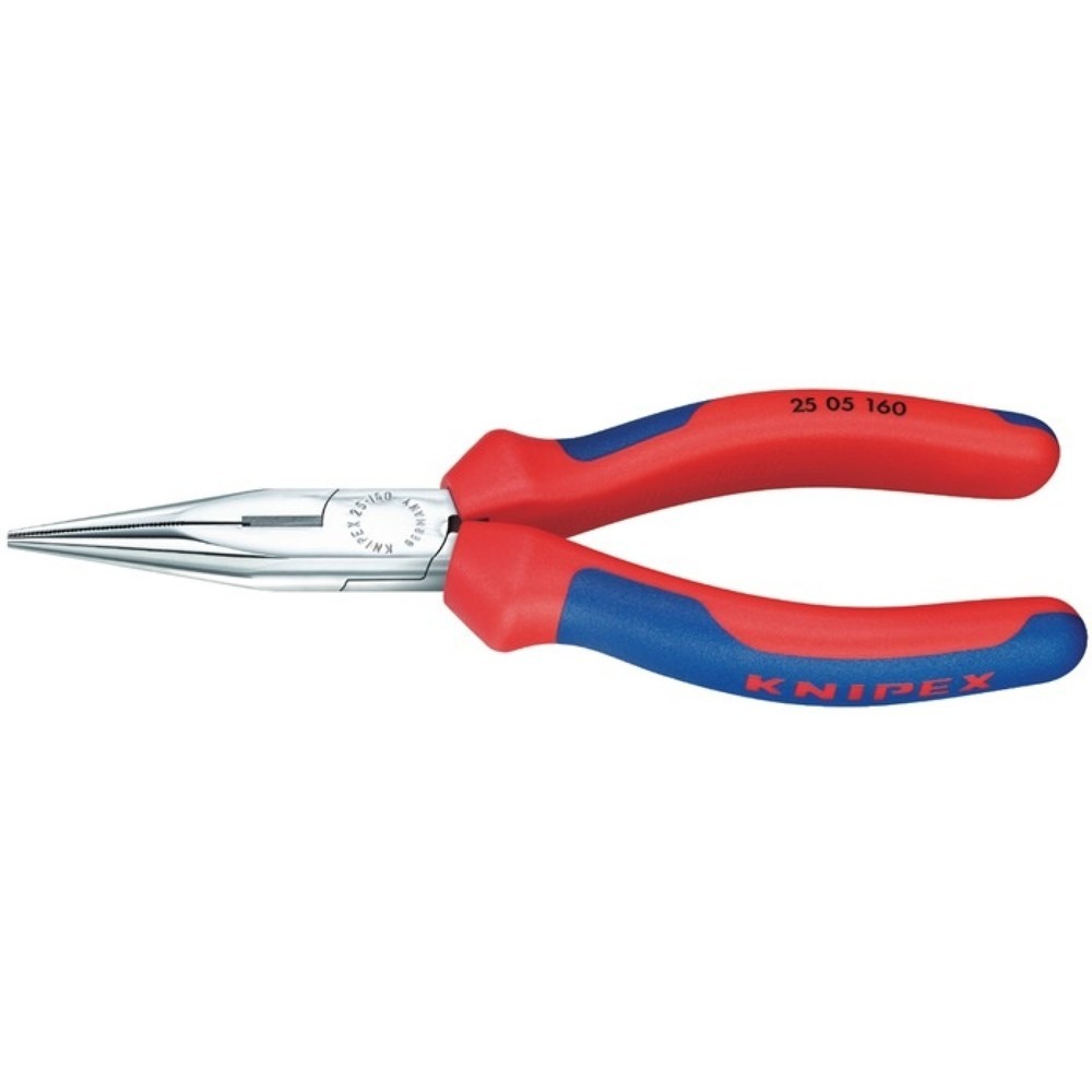 Produktabbildung: KNIPEX Flachrundzange L.140mm flach/rund ger.Mehrkomp.-Hüllen