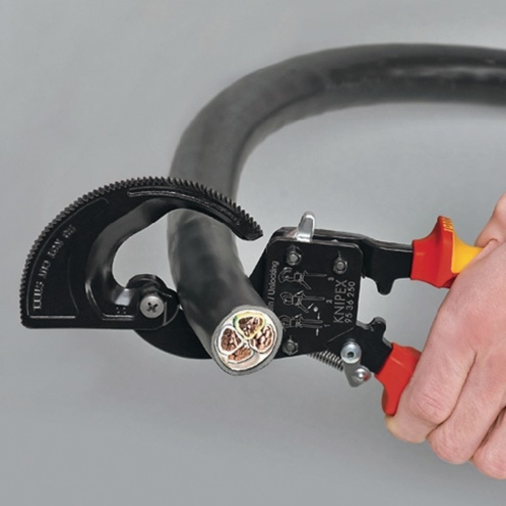 Produktabbildung Nr. 3: KNIPEX Kabelschneider Gesamt-L.280mm max.52 (380 mm²)mm Mehrkomp.-Hüllen VDE