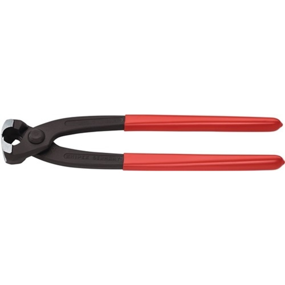 Produktabbildung: Ohrklemmenzange L.220mm Kopf schwarz atram.Ku.-Überzug seitl.Pressnase KNIPEX