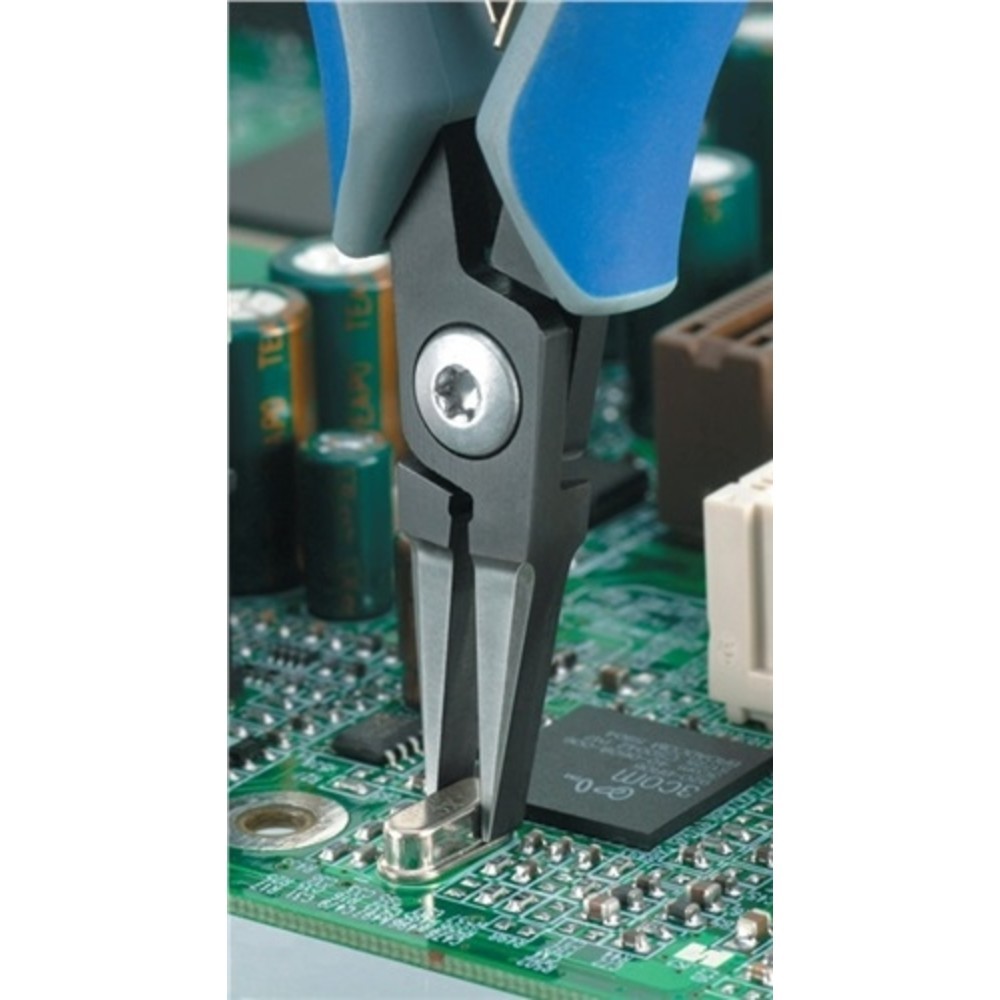 Produktabbildung Nr. 2: Elekronikflachzange L.135mm pol. gerade-breit KNIPEX m.2Komp.-Hüllen
