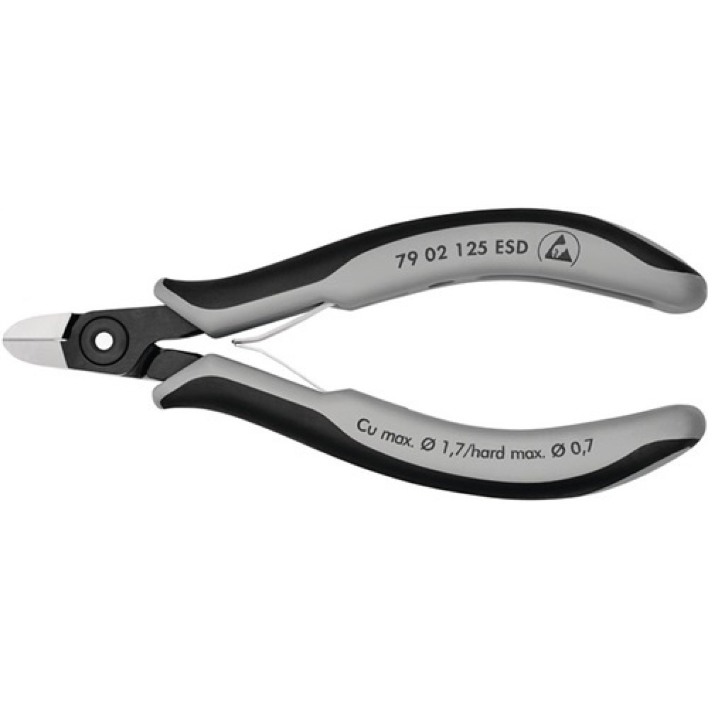 Produktabbildung: Elektron.Seitenschneider L.125mm ESD DIN ISO 9654 KNIPEX spitz o.Facette