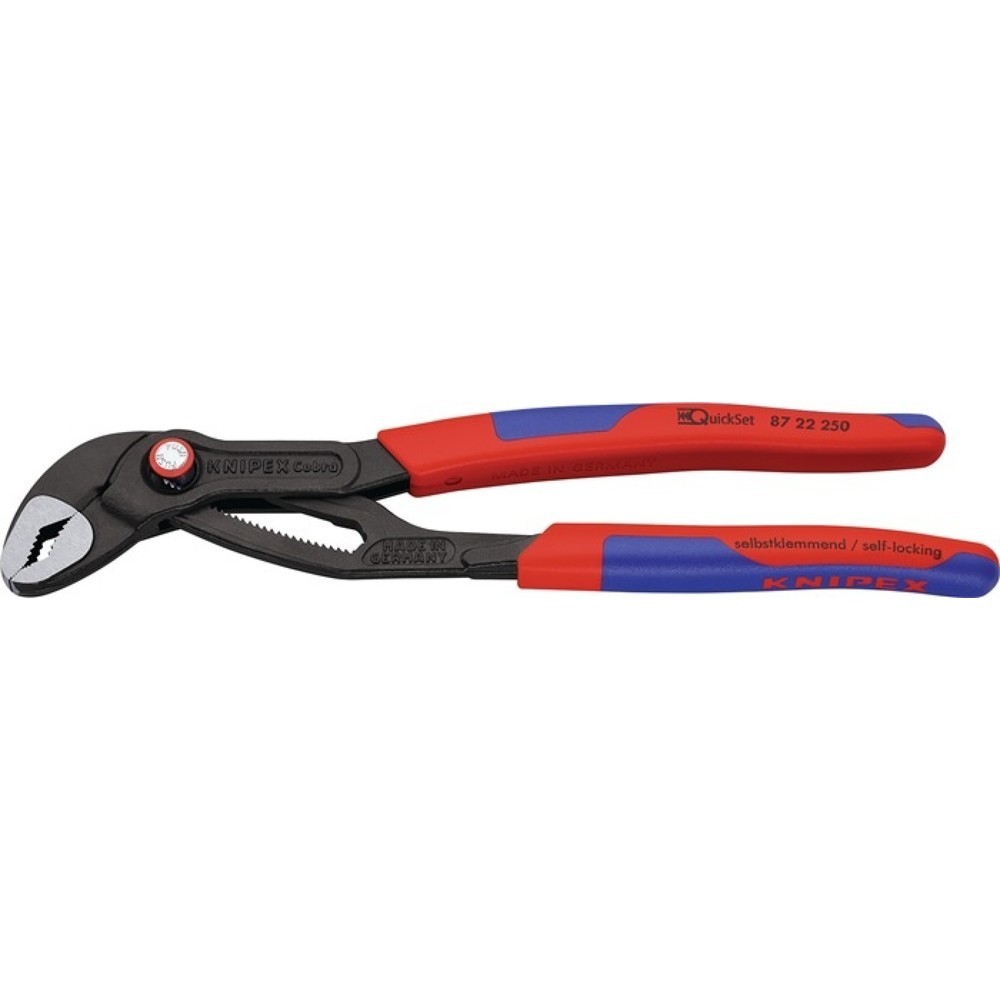 Produktabbildung: KNIPEX Wasserpumpenzange Cobra® L.250mm Spann-W.46mm pol.Mehrkomp.-H. QuickSet
