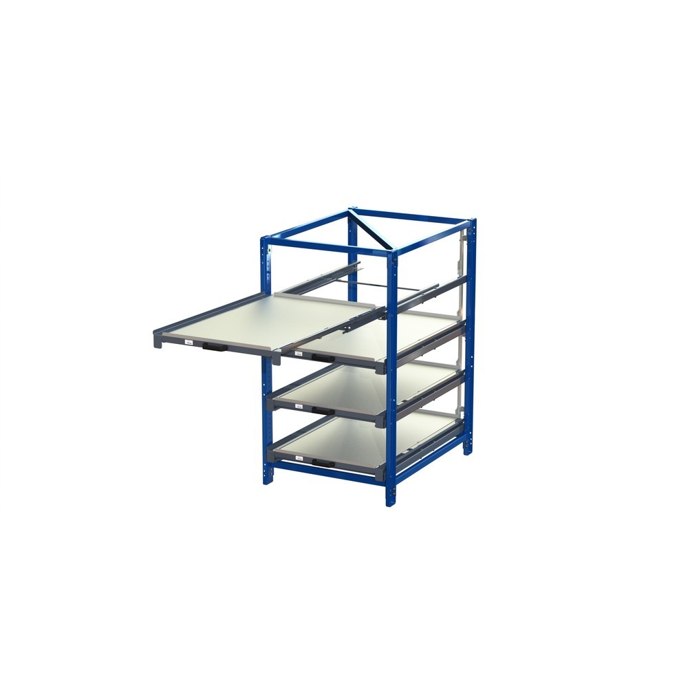 Produktabbildung Nr. 2: Kompakt-Auszugsregal mit 4 Schubfächern, Fachlast 150 kg, Höhe 1.560 mm