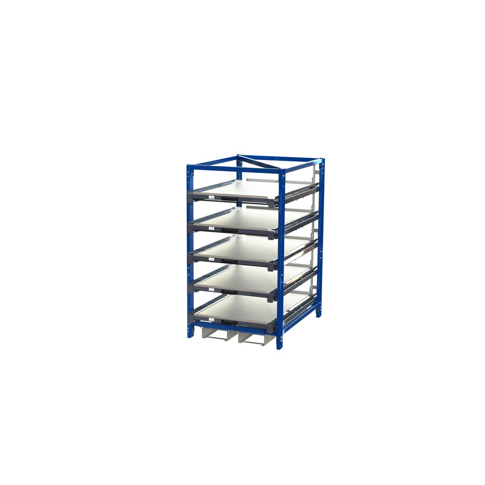 Produktabbildung Nr. 1: Kompakt-Auszugsregal mit 4-6 Schubfächern, Fachlast 150 kg, mit Einfahrtaschen