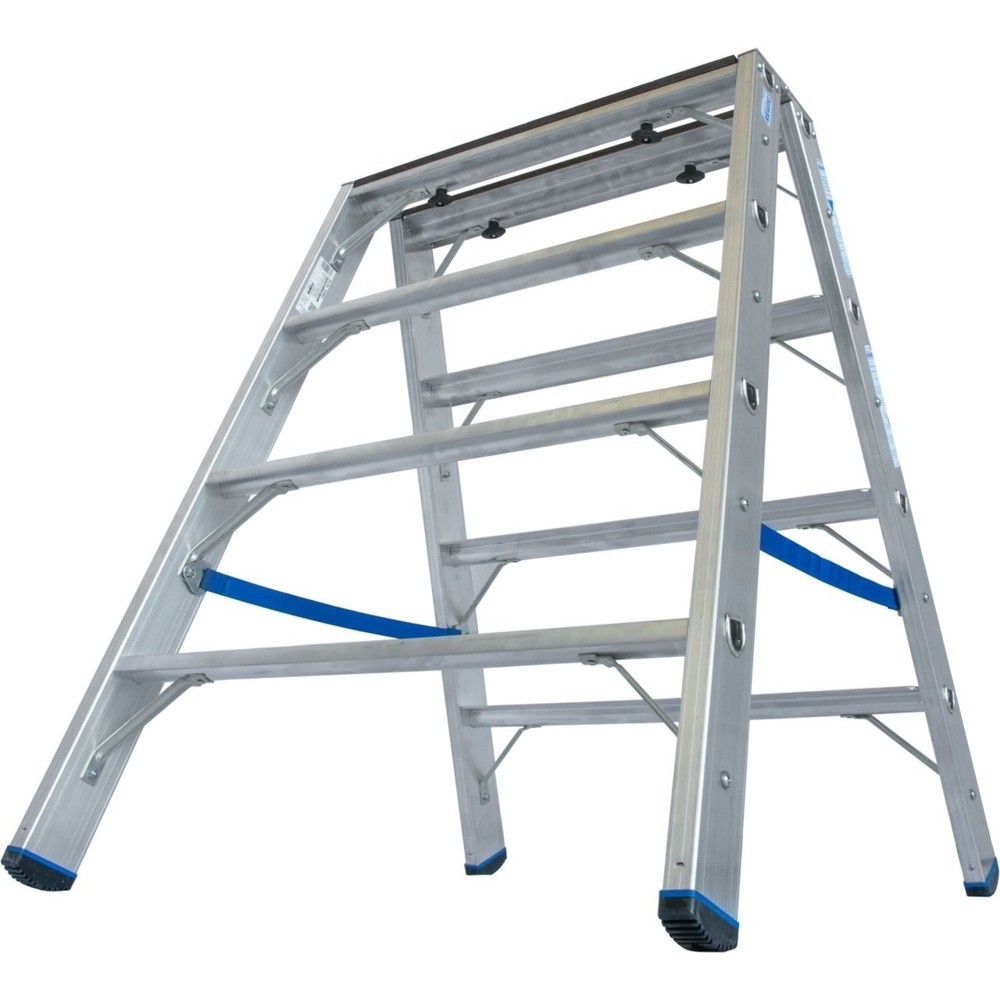 Produktabbildung Nr. 2: KRAUSE® Escabeau double à marches STABILO avec support en bois 2x4 marches