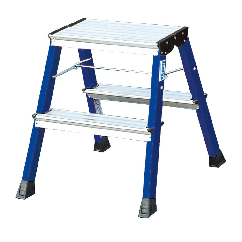 Produktabbildung Nr. 1: KRAUSE® MONTO Doppel-Klapptritt aus Aluminium, Standhöhe 0,45 m, blau