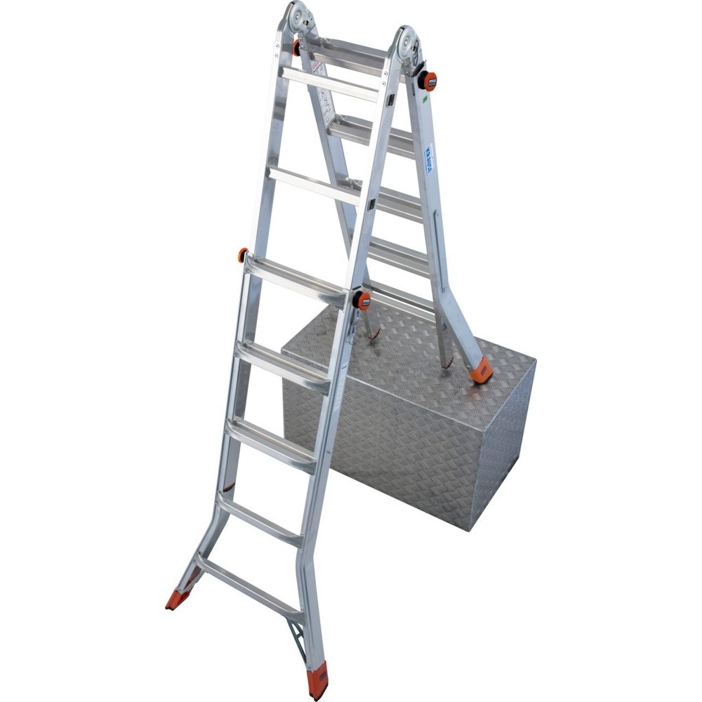 Produktabbildung Nr. 1: KRAUSE® MONTO Gelenk-Teleskopleiter TeleMatic 4x5 Sprossen