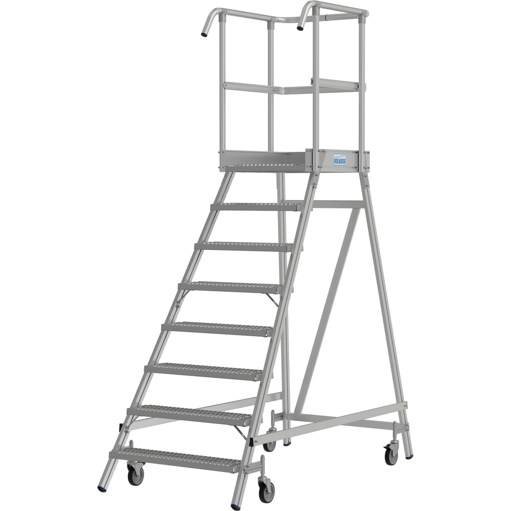 Produktabbildung Nr. 2: KRAUSE® STABILO fahrbare Podestleiter, einseitig begehbar, Profilrost R13, 8 Stufen