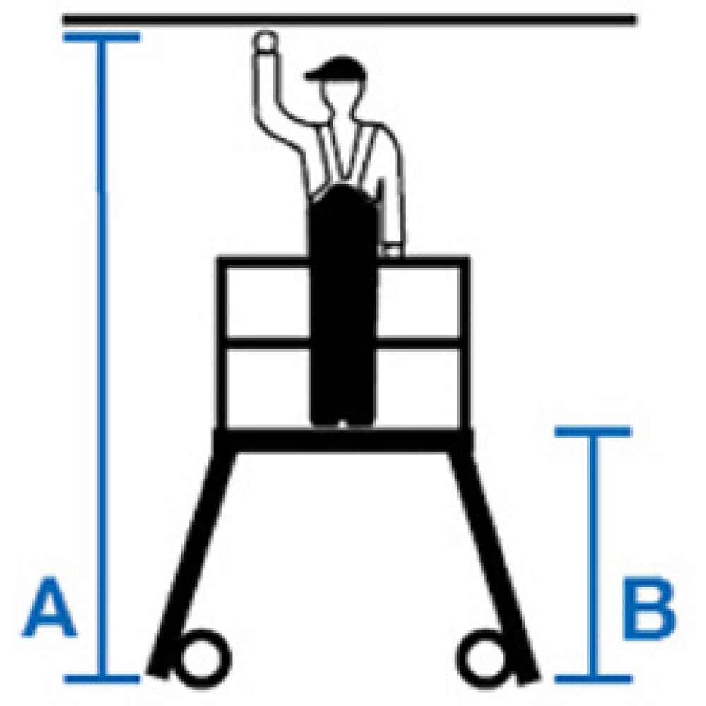 Produktabbildung Nr. 3: KRAUSE® STABILO fahrbare Podestleiter, beidseitig begehbar, Profilrost R13, 2 x 4 Stufen