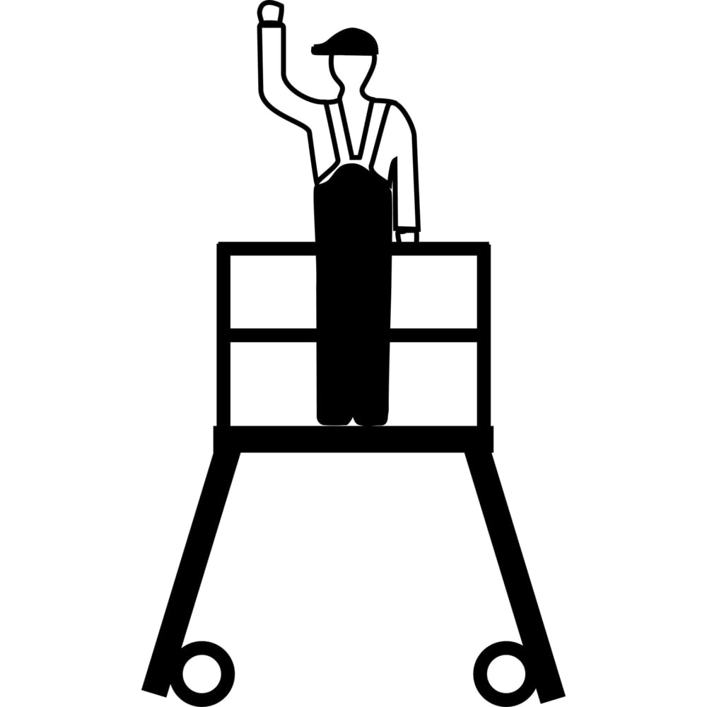 Produktabbildung Nr. 5: KRAUSE® STABILO fahrbare Podestleiter, beidseitig begehbar, Profilrost R13, 2 x 4 Stufen