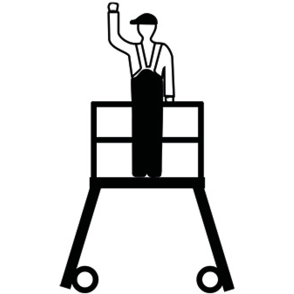 Produktabbildung Nr. 6: KRAUSE® STABILO fahrbare Podestleiter, beidseitig begehbar, Profilrost R13, 2 x 4 Stufen